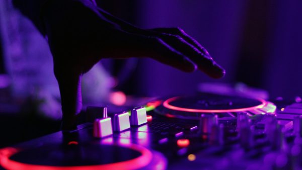 Professional concert speaker system at a live event venue